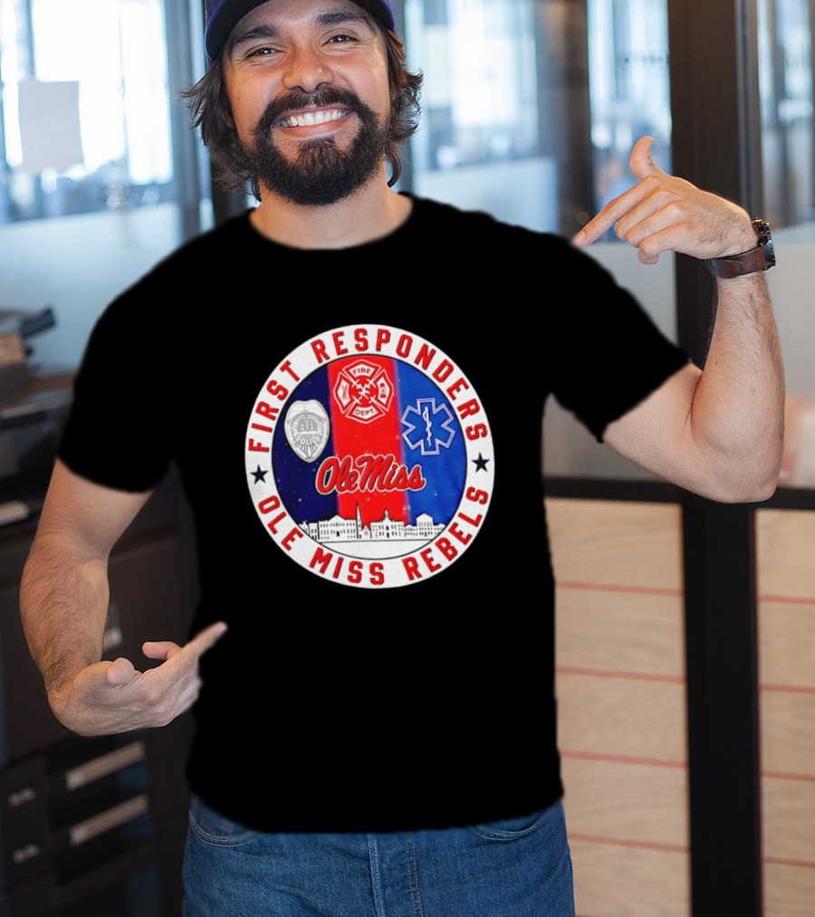 Ole Miss Rebels First Responders Police Fire Dept EMS 2026 T-Shirt