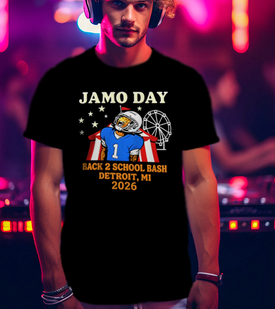 Jamo Day Back 2 School Bash Detroit MI 2026 Football Carnival Event T-Shirt
