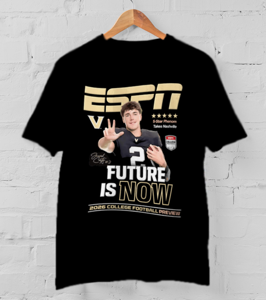 ESPN Future Is Now Jared Curtis 2026 Elite Five Star Junior College Football Program T-Shirt