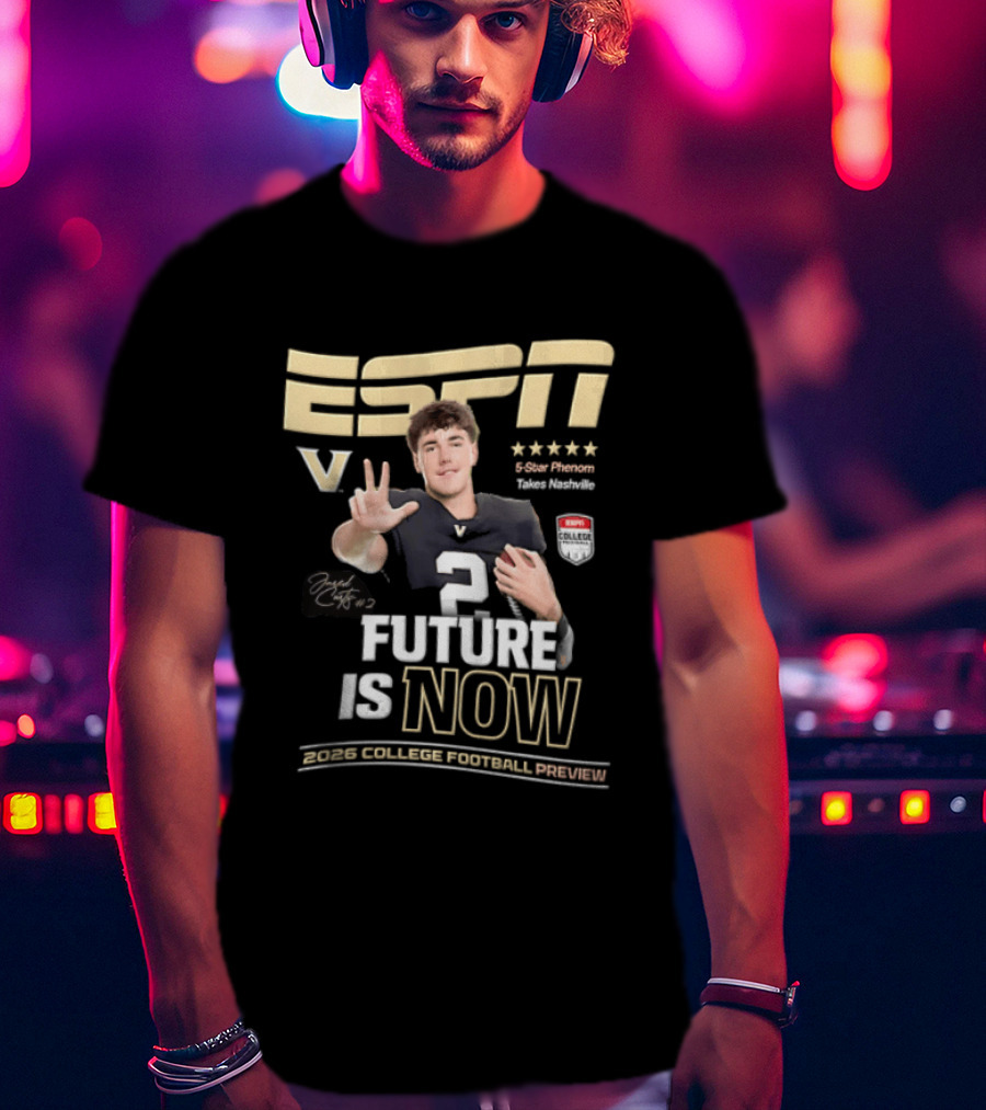 ESPN Future Is Now Jared Curtis 2026 Elite Five Star Junior College Football Program T-Shirt