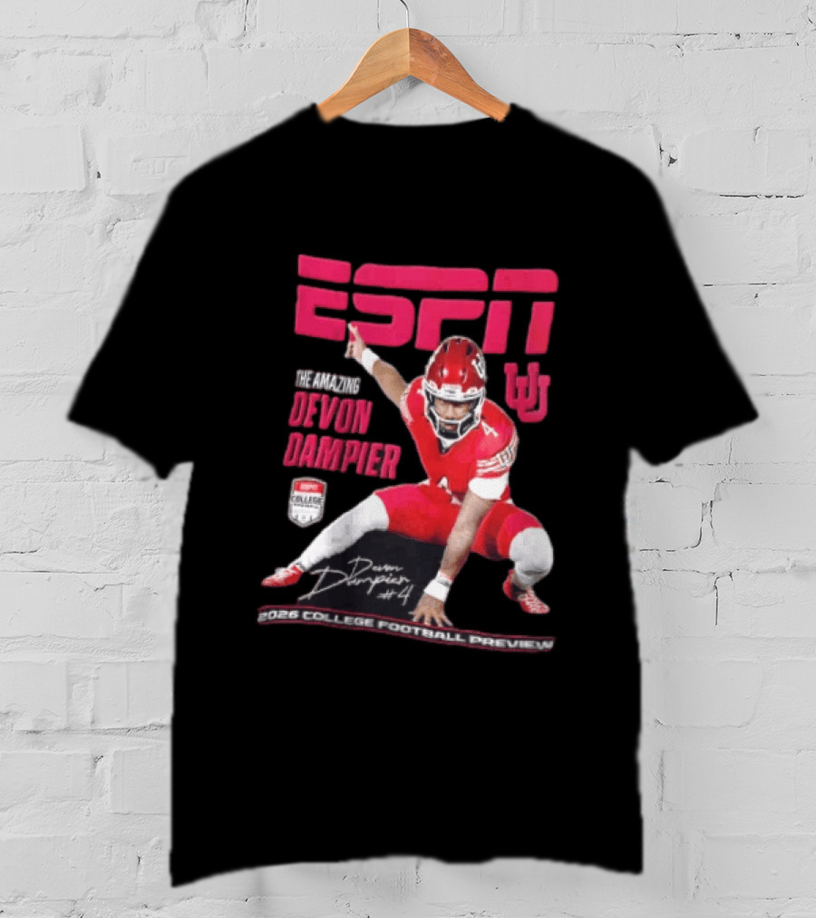 ESPN The Amazing Devon Dampier 2026 College Football Preview T-Shirt