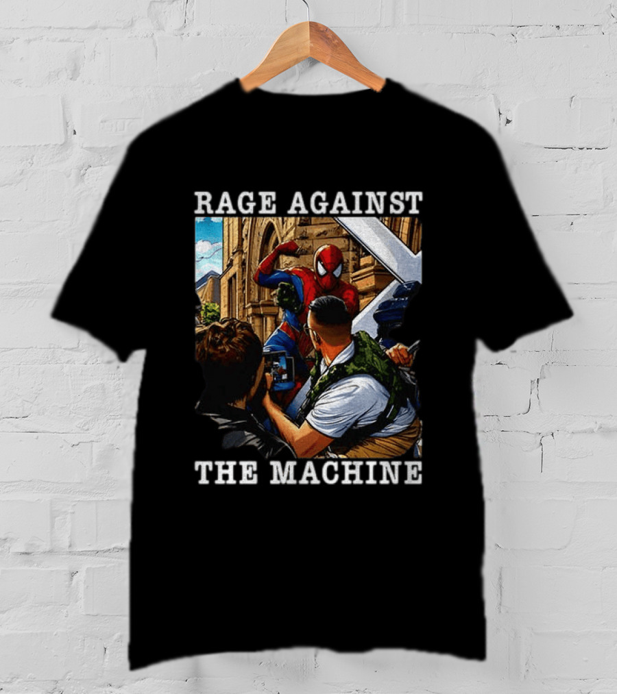 Rage Against The Machine Spider Man Bold Street Art Scene T-Shirt