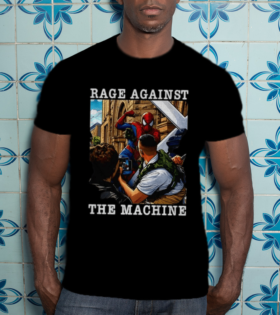 Rage Against The Machine Spider Man Bold Street Art Scene T-Shirt