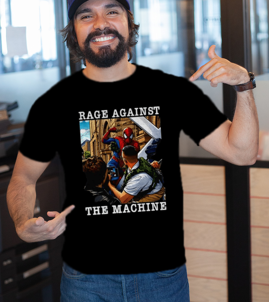 Rage Against The Machine Spider Man Bold Street Art Scene T-Shirt