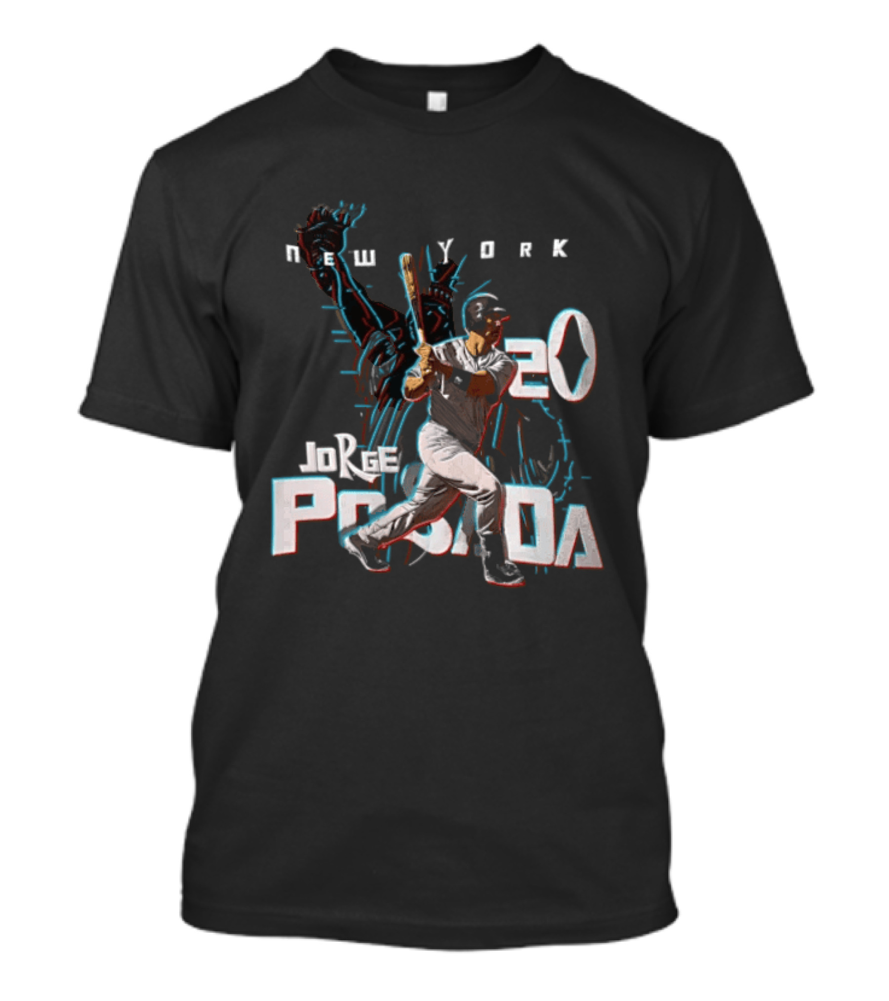 Jorge Posada New York Baseball 3D 20 Yankees T-Shirt