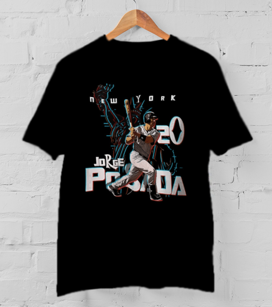 Jorge Posada New York Baseball 3D 20 Yankees T-Shirt
