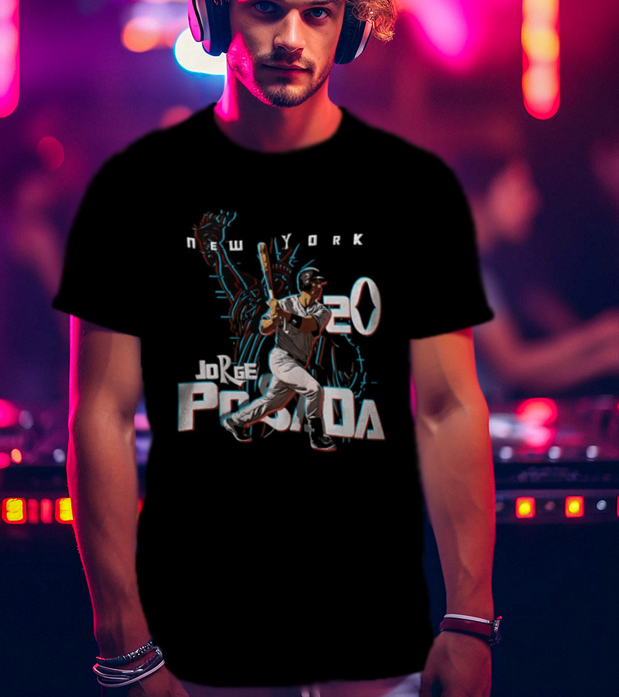 Jorge Posada New York Baseball 3D 20 Yankees T-Shirt