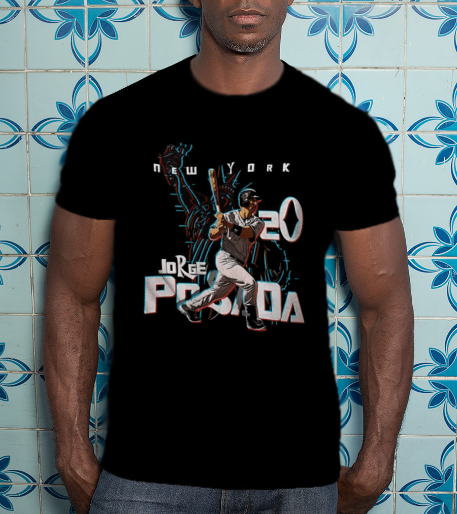Jorge Posada New York Baseball 3D 20 Yankees T-Shirt