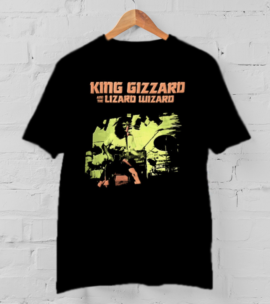 King Gizzard And The Lizard Wizard Live Stage Performance Green Yellow Abstract T-Shirt
