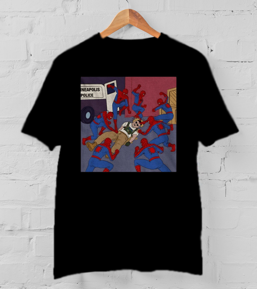 Spider Man How To Fight Fascism Neapolis Police Scene T-Shirt