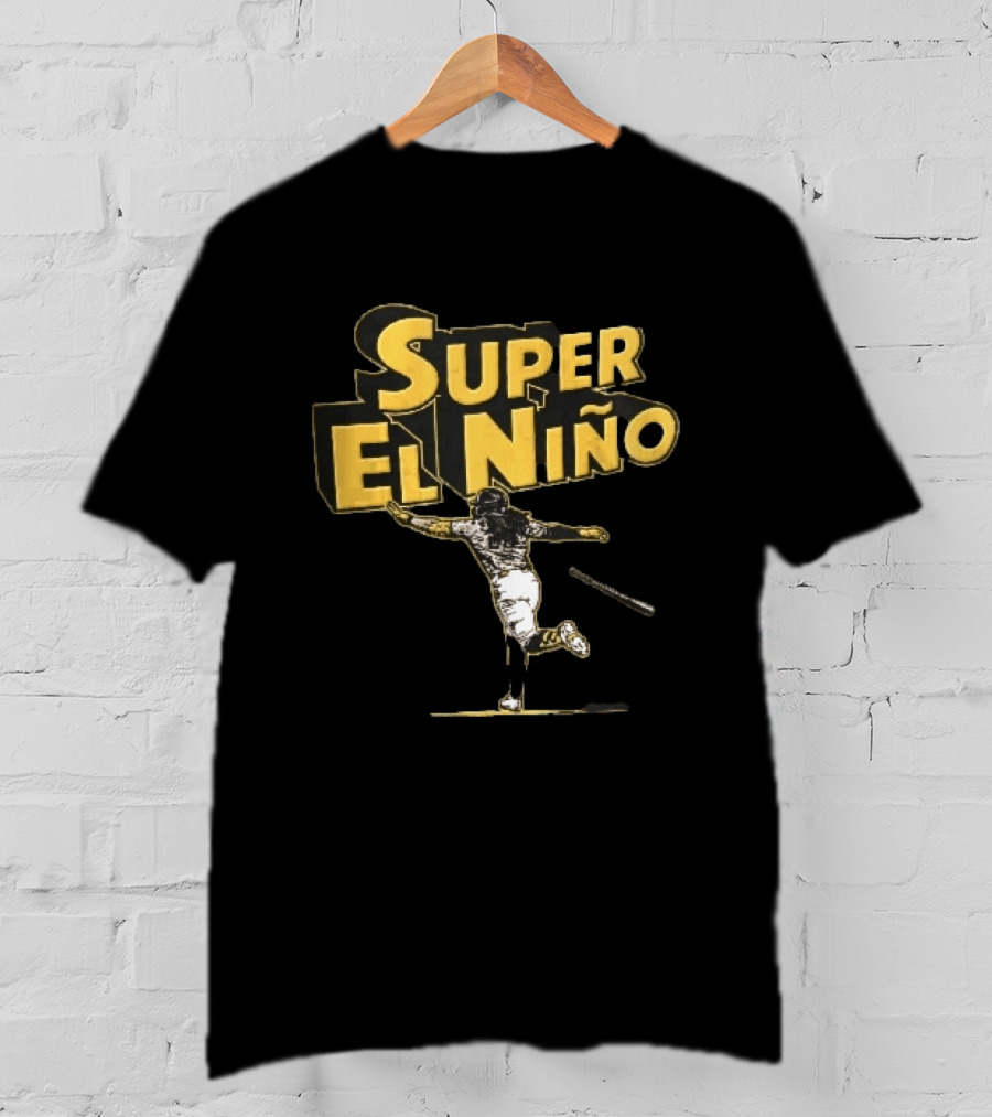 Super El Nino Baseball Player Celebrating Bat Flip Victory T-Shirt