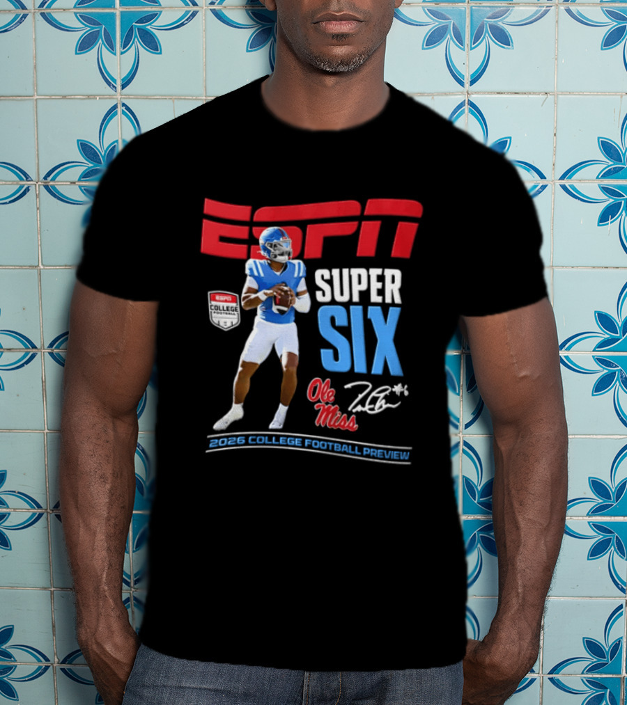 ESPN Super Six Ole Miss 2026 College Football Preview T-Shirt