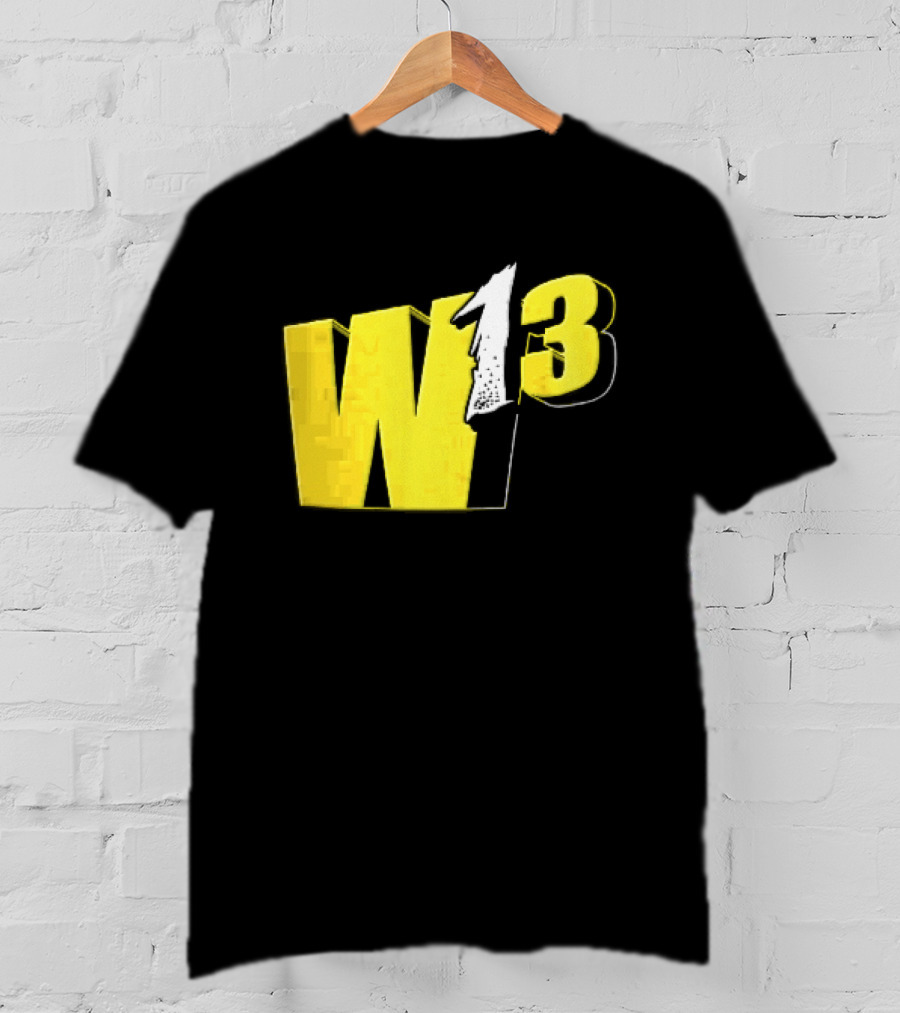 W13 Yellow 3D Bold Number T-Shirt