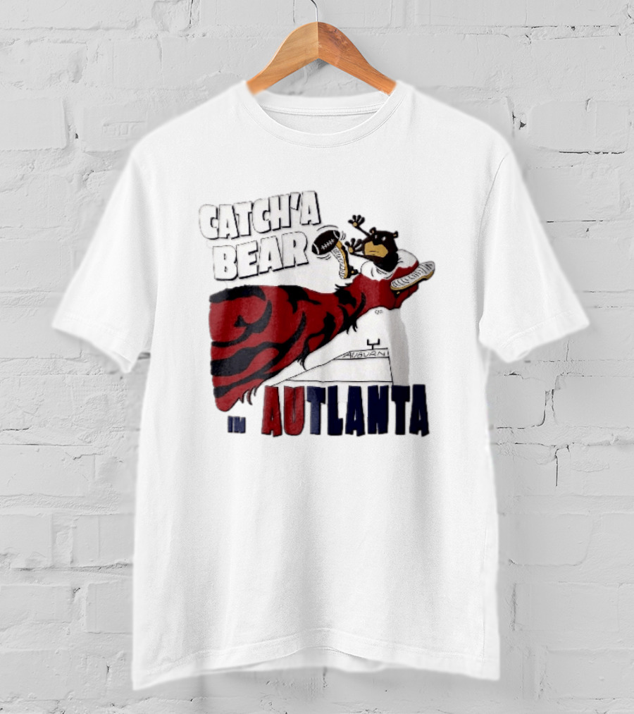 Catch A Bear Auburn Tigers Autlanta Football Cartoon T-Shirt