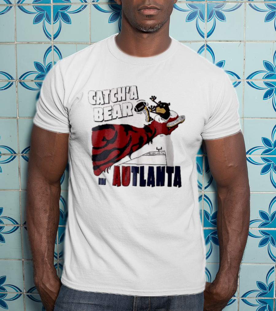 Catch A Bear Auburn Tigers Autlanta Football Cartoon T-Shirt