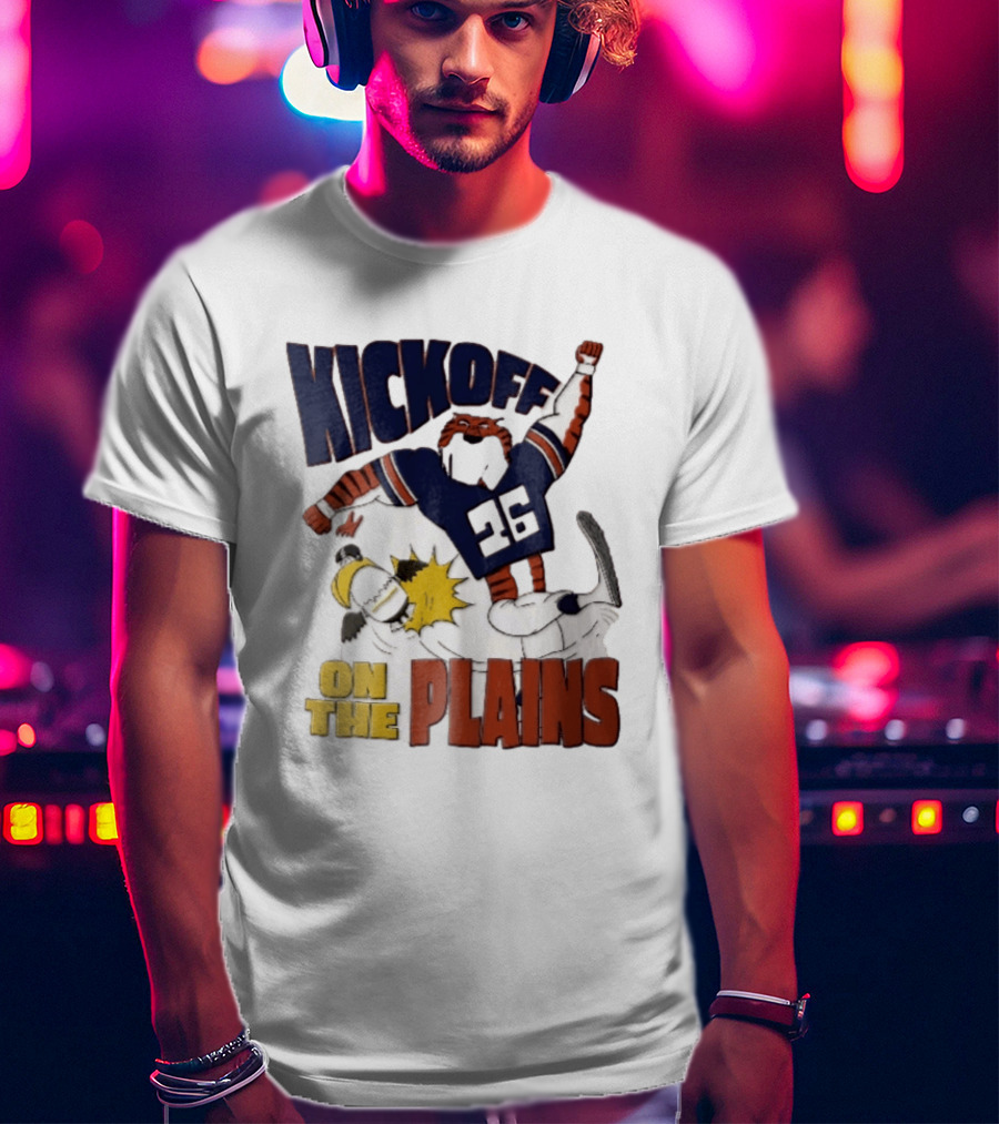 Kickoff On The Plains Auburn Tigers Southern Miss Cartoon Kicking Eagle T-Shirt