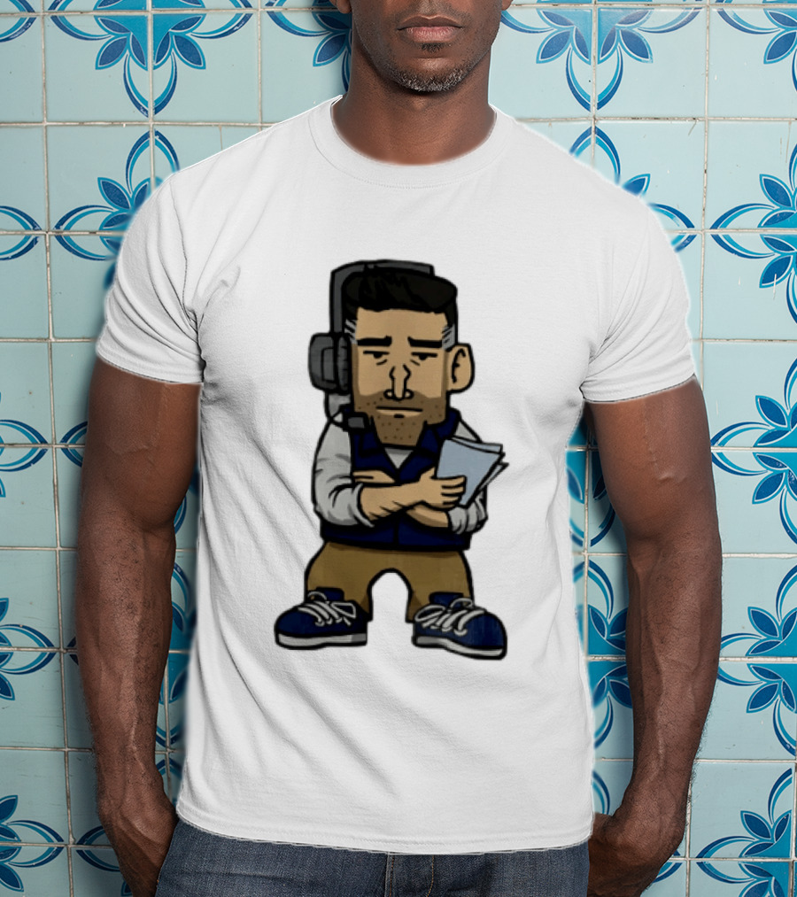 Bill Belichick Headset New England Patriots Coach Caricature T-Shirt