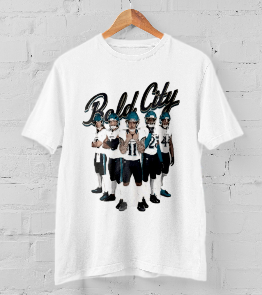 Bold City Jacksonville Jaguars Five Players Collage T-Shirt