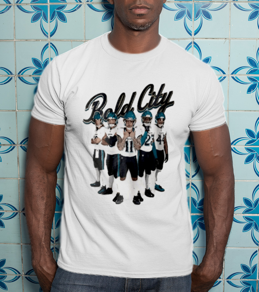 Bold City Jacksonville Jaguars Five Players Collage T-Shirt