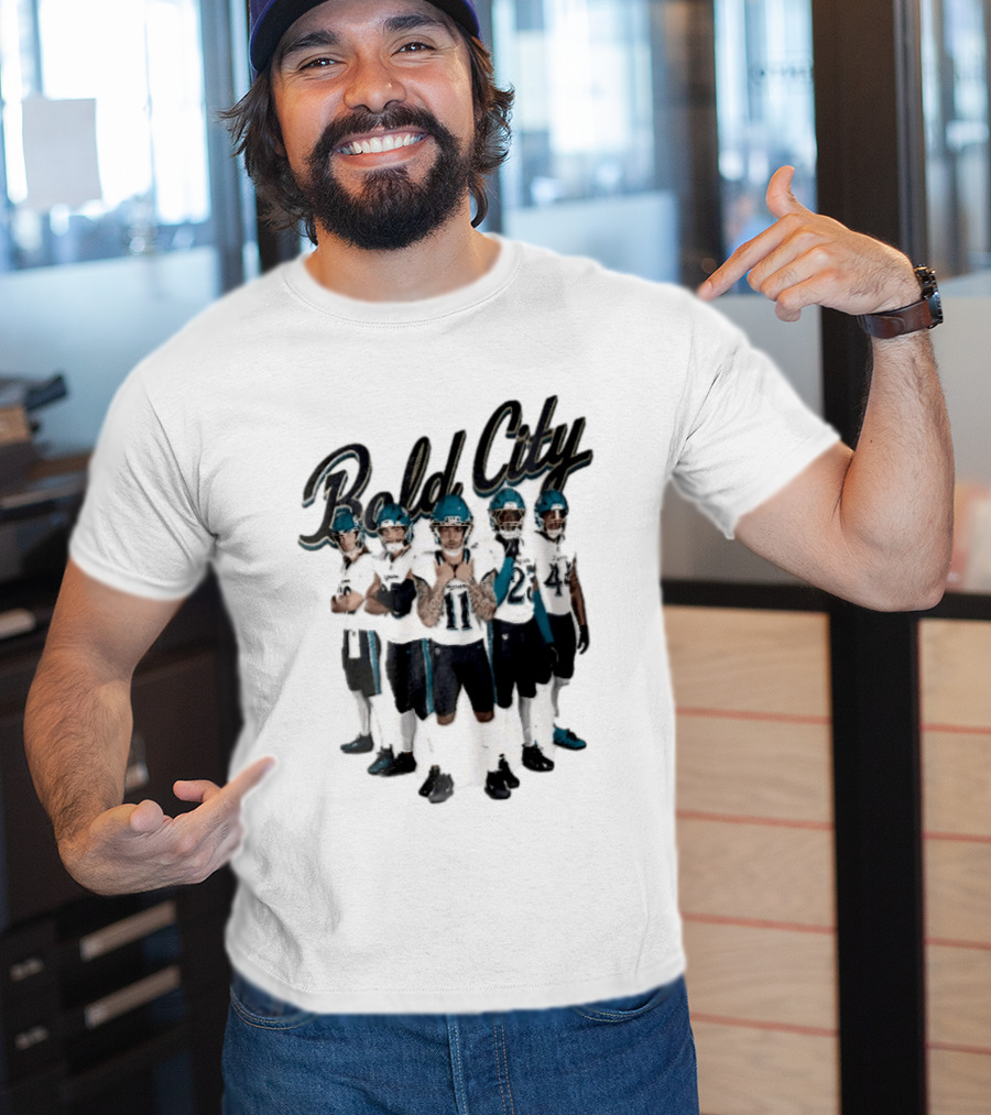Bold City Jacksonville Jaguars Five Players Collage T-Shirt