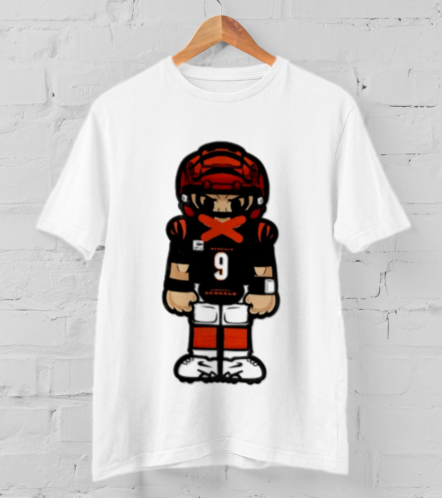 Joe Burrow Cincinnati Bengals 9 Chibi Football 2026 T-Shirt