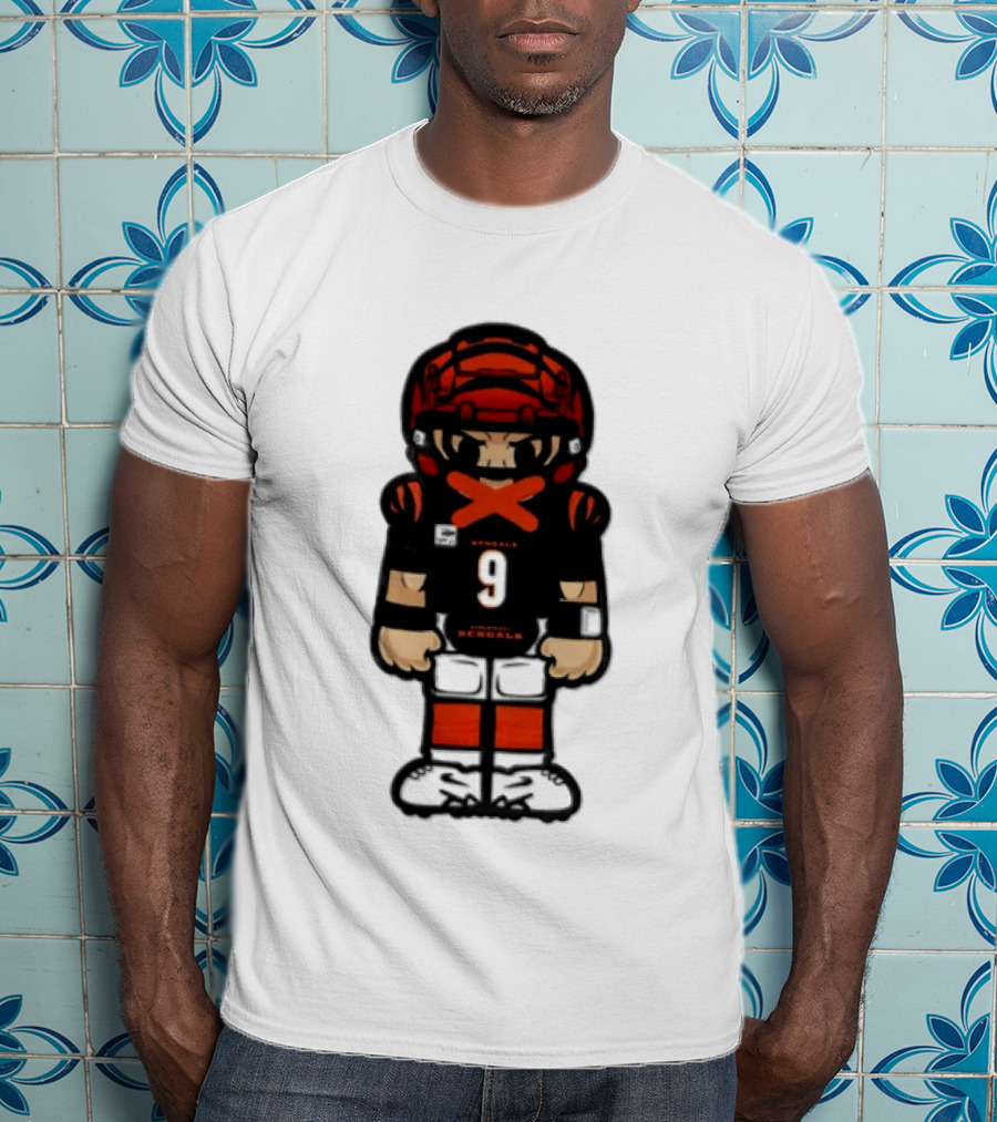Joe Burrow Cincinnati Bengals 9 Chibi Football 2026 T-Shirt