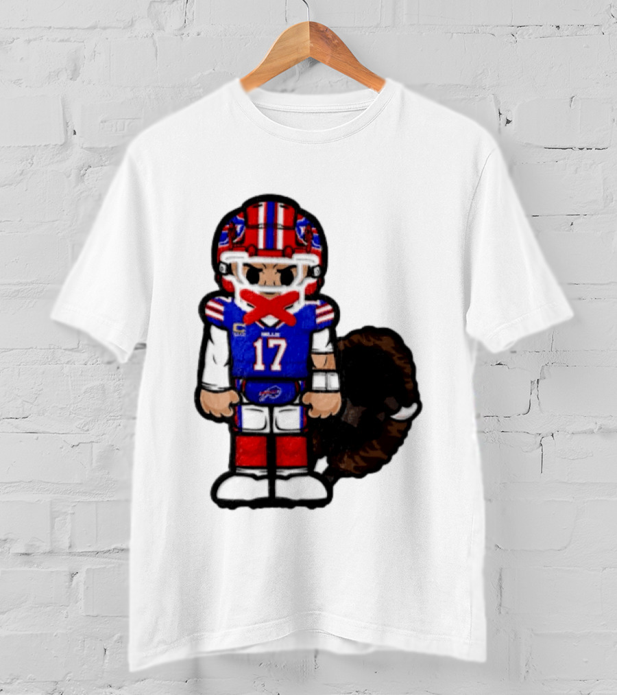 Josh Allen Buffalo Bills 17 Chibi Football 2026 T-Shirt