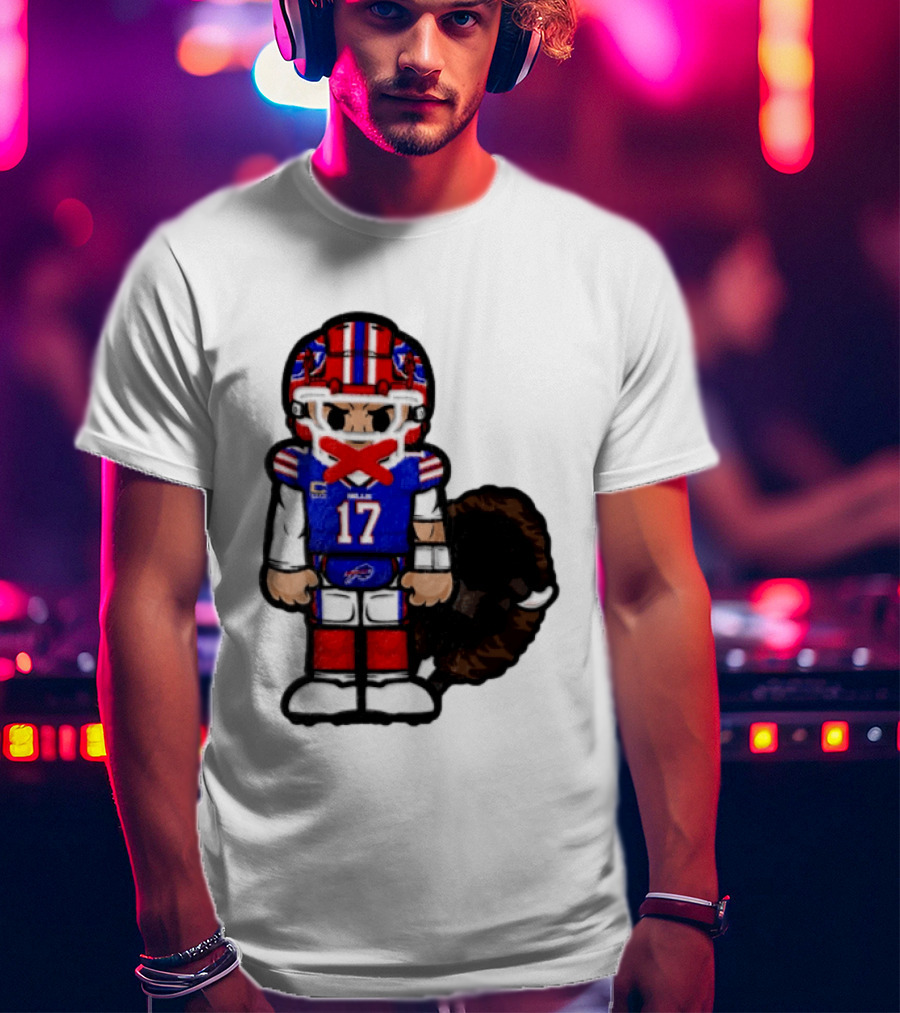 Josh Allen Buffalo Bills 17 Chibi Football 2026 T-Shirt