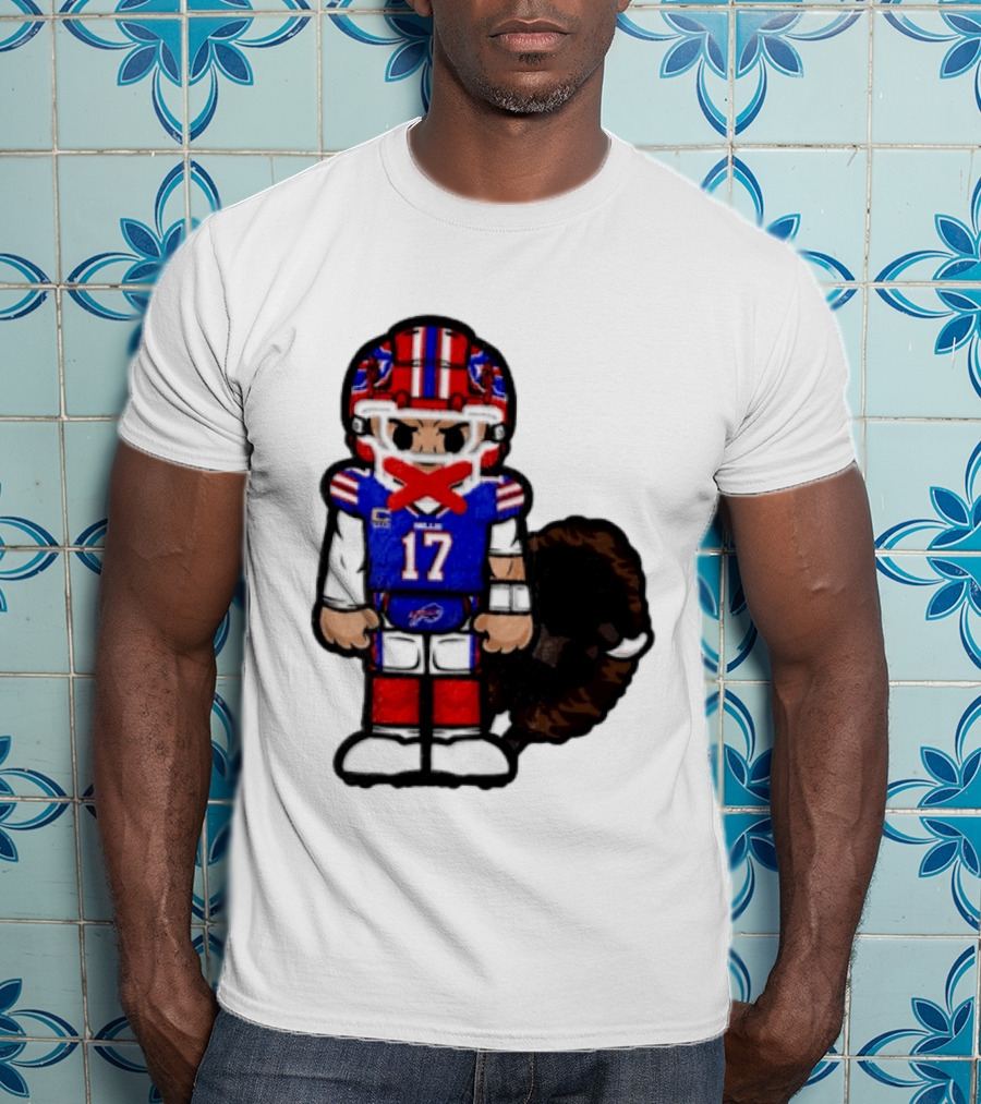 Josh Allen Buffalo Bills 17 Chibi Football 2026 T-Shirt