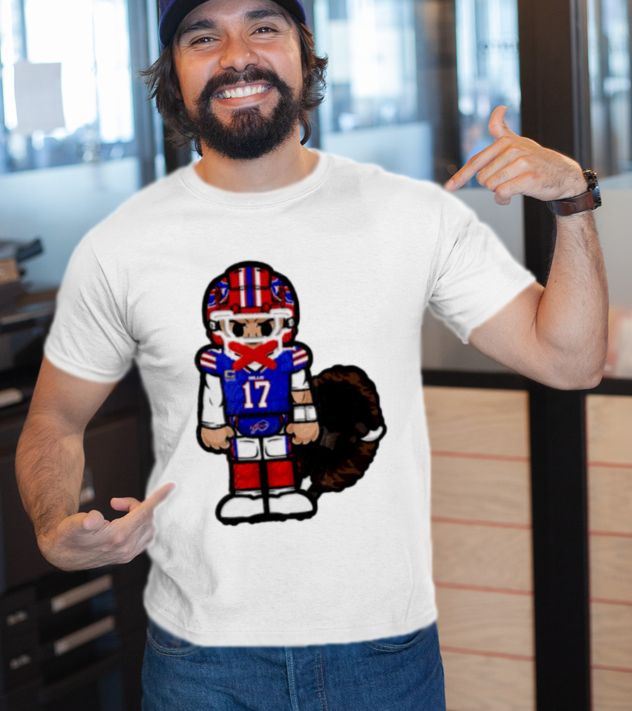 Josh Allen Buffalo Bills 17 Chibi Football 2026 T-Shirt