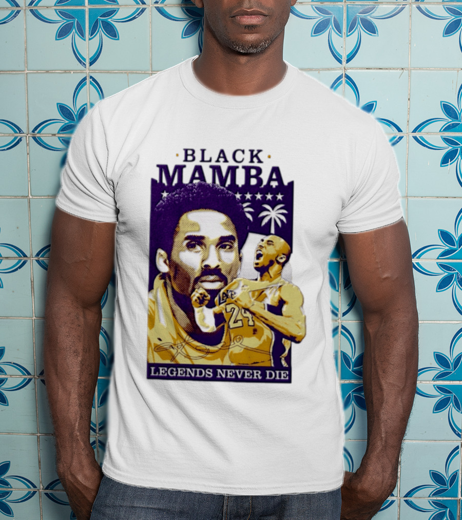 Kobe Bryant Black Mamba Legends Never Die Los Angeles Lakers 24 NBA Basketball T-Shirt