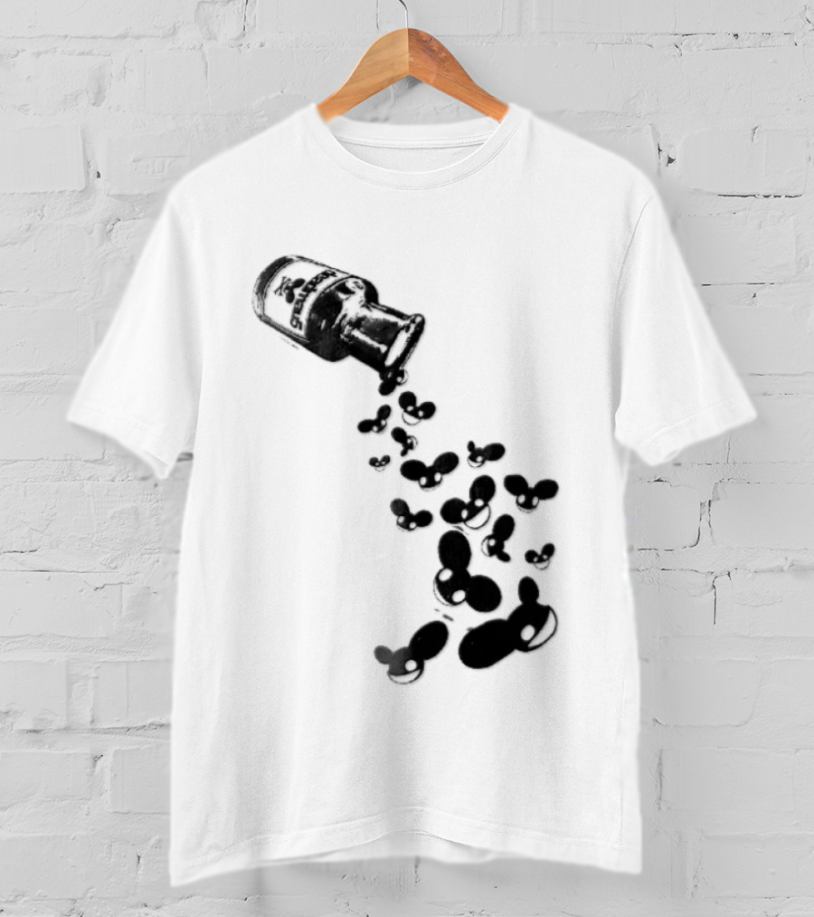 Deadmau5 Tipped Glass Medicine Bottle Mouse Head Spill T-Shirt