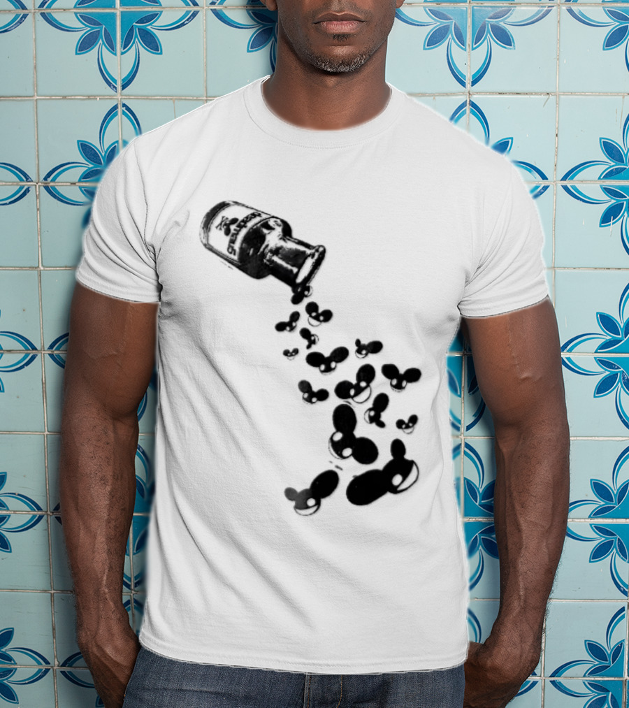 Deadmau5 Tipped Glass Medicine Bottle Mouse Head Spill T-Shirt