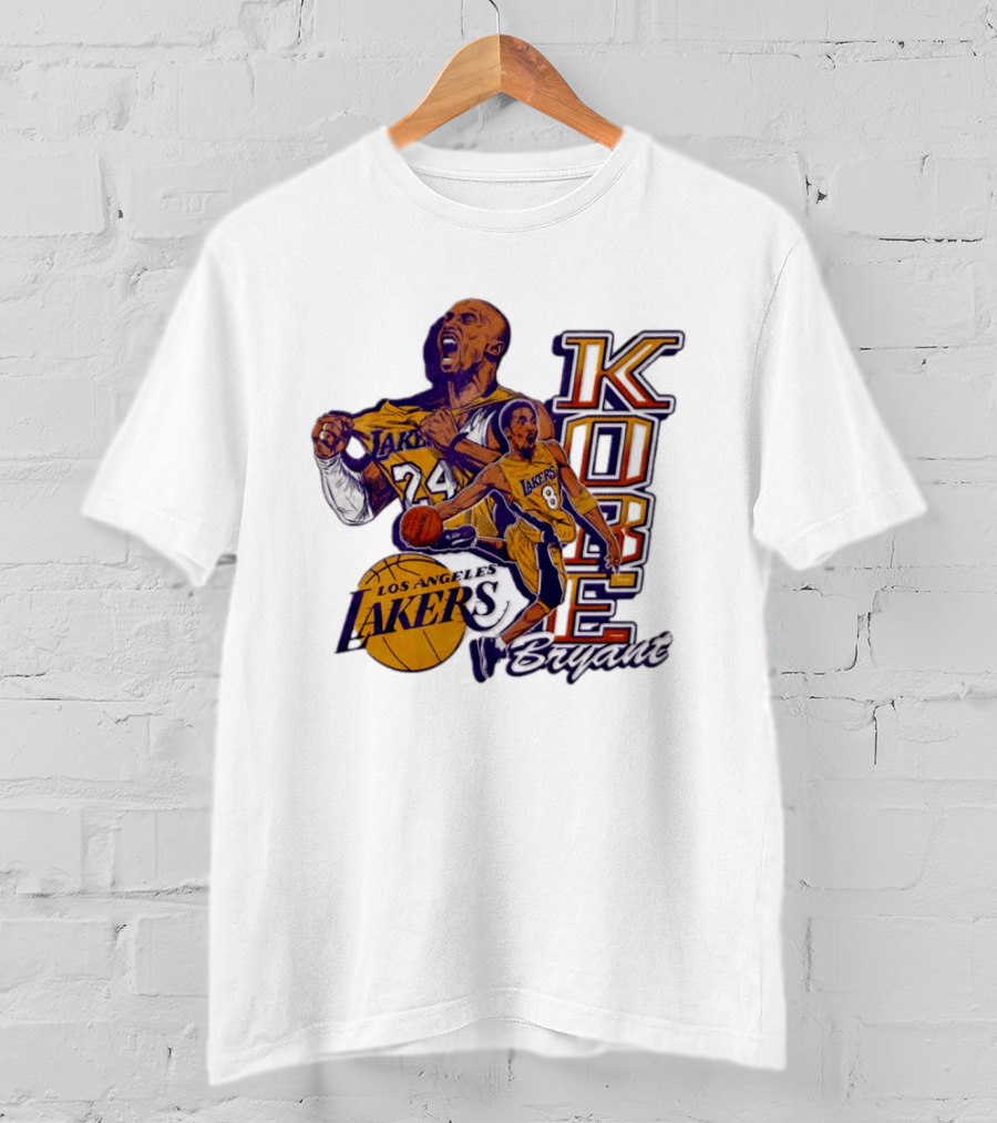 Kobe Bryant Los Angeles Lakers Basketball Scream Dynamic 24 And 8 Lakers T-Shirt