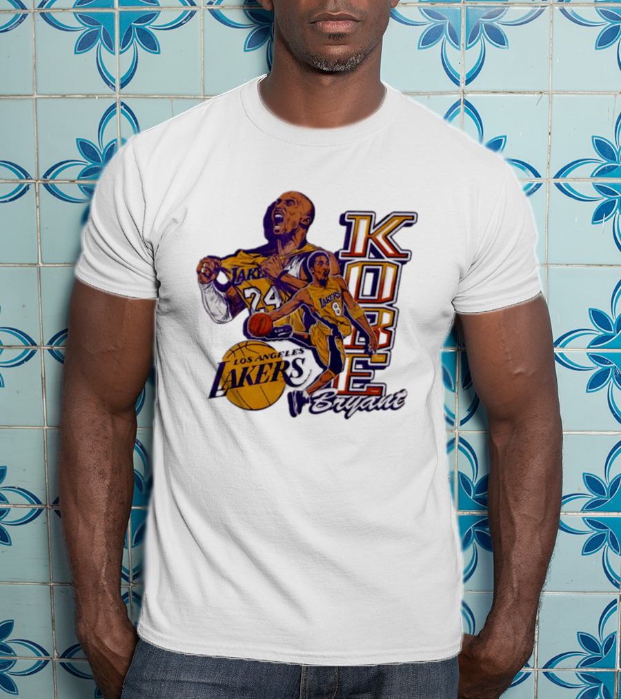 Kobe Bryant Los Angeles Lakers Basketball Scream Dynamic 24 And 8 Lakers T-Shirt