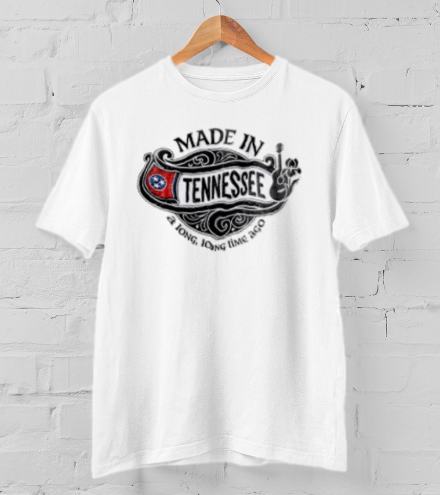 Made In Tennessee A Long Long Time Ago State Flag Guitar T-Shirt
