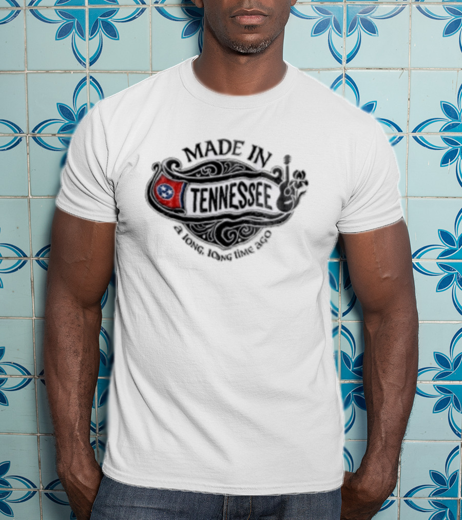 Made In Tennessee A Long Long Time Ago State Flag Guitar T-Shirt