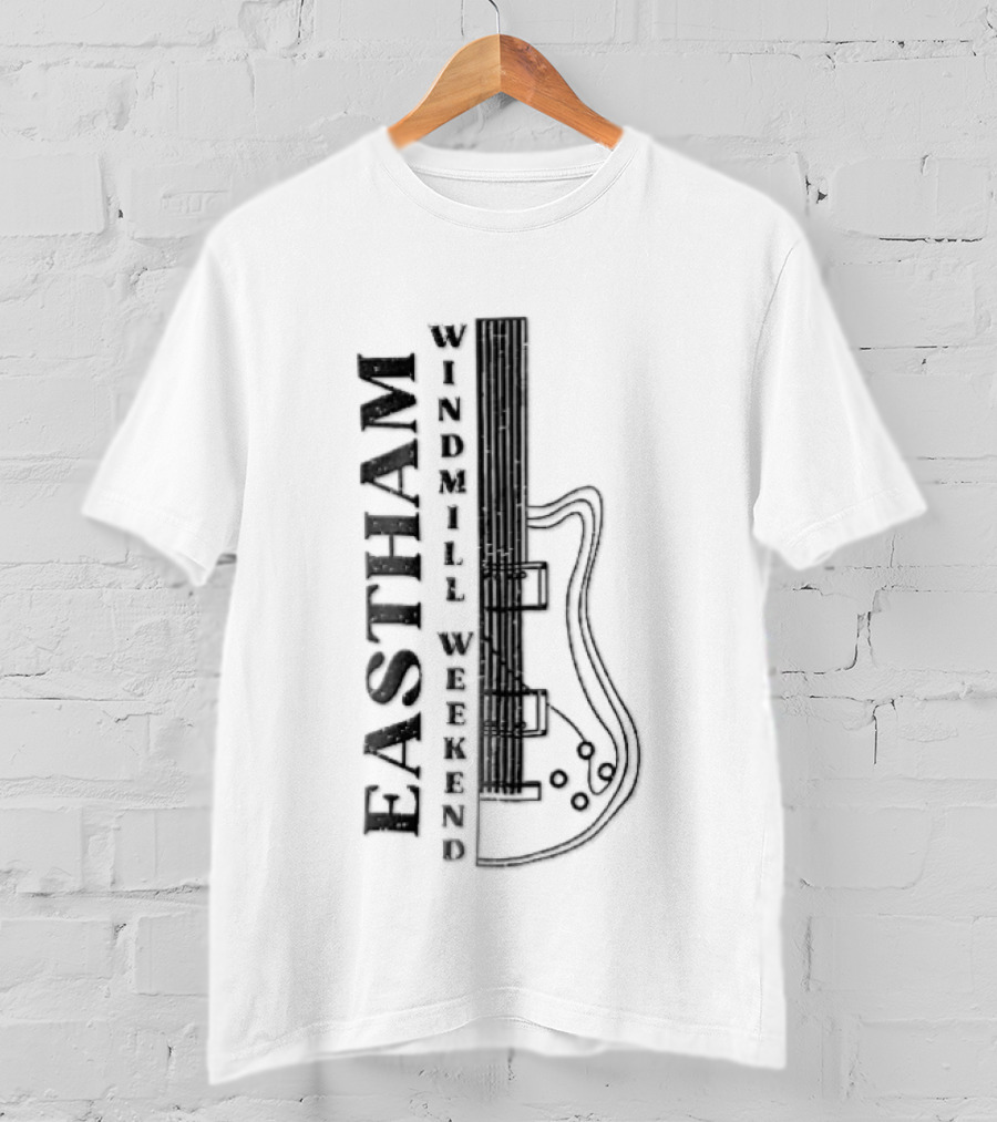 Eastham Windmill Weekend Distressed Electric Guitar Body T-Shirt