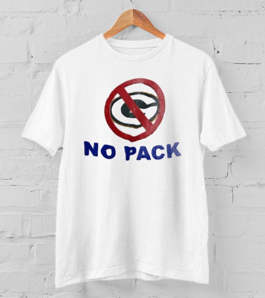 No Pack Green Bay Packers Anti Logo NFL Fan T-Shirt