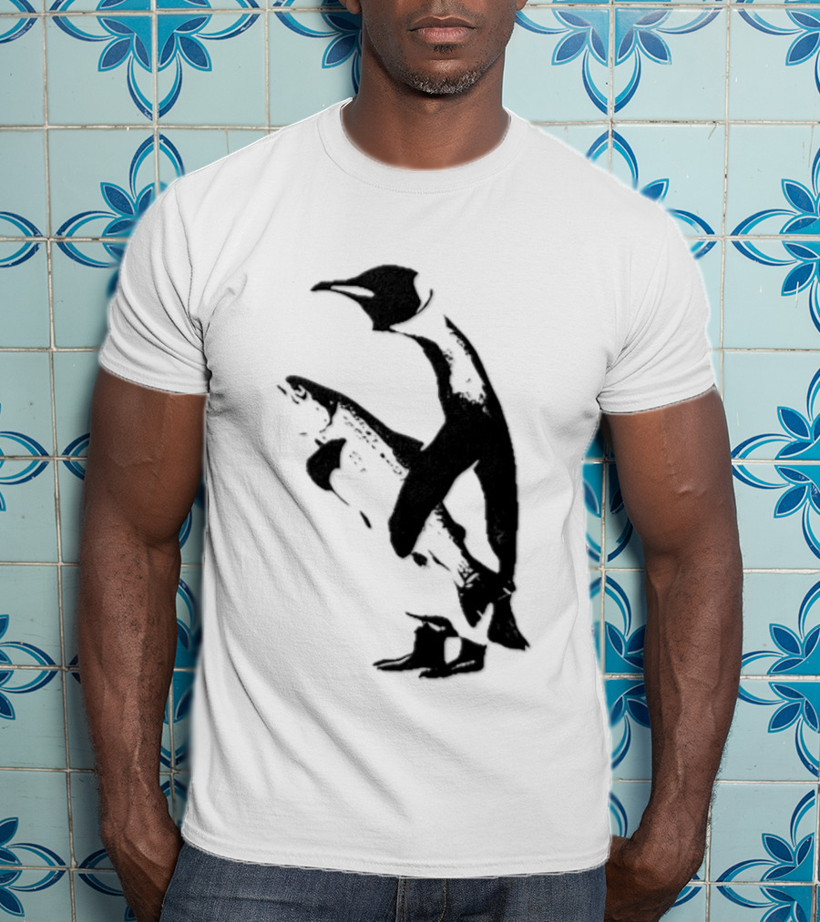 Penguin Holding A Fish T-Shirt