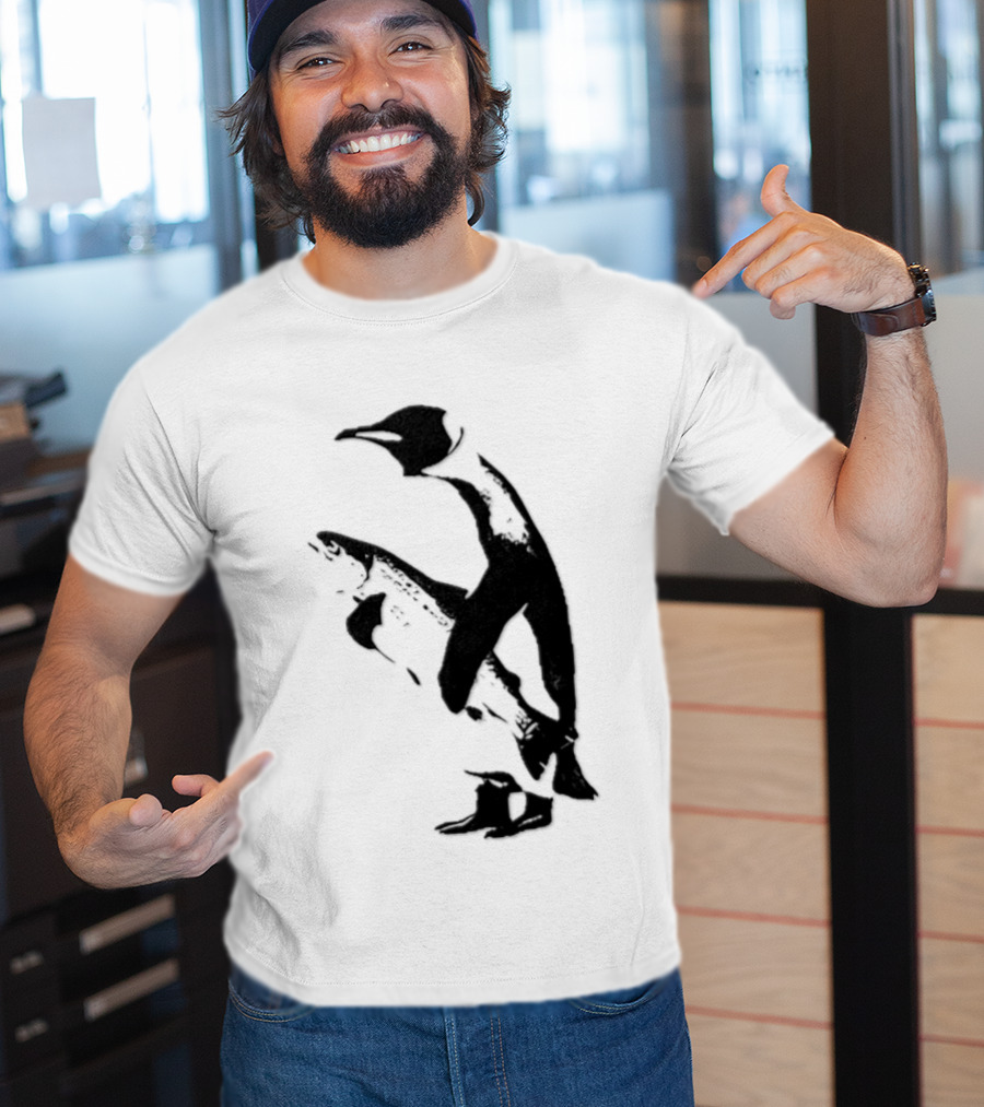 Penguin Holding A Fish T-Shirt