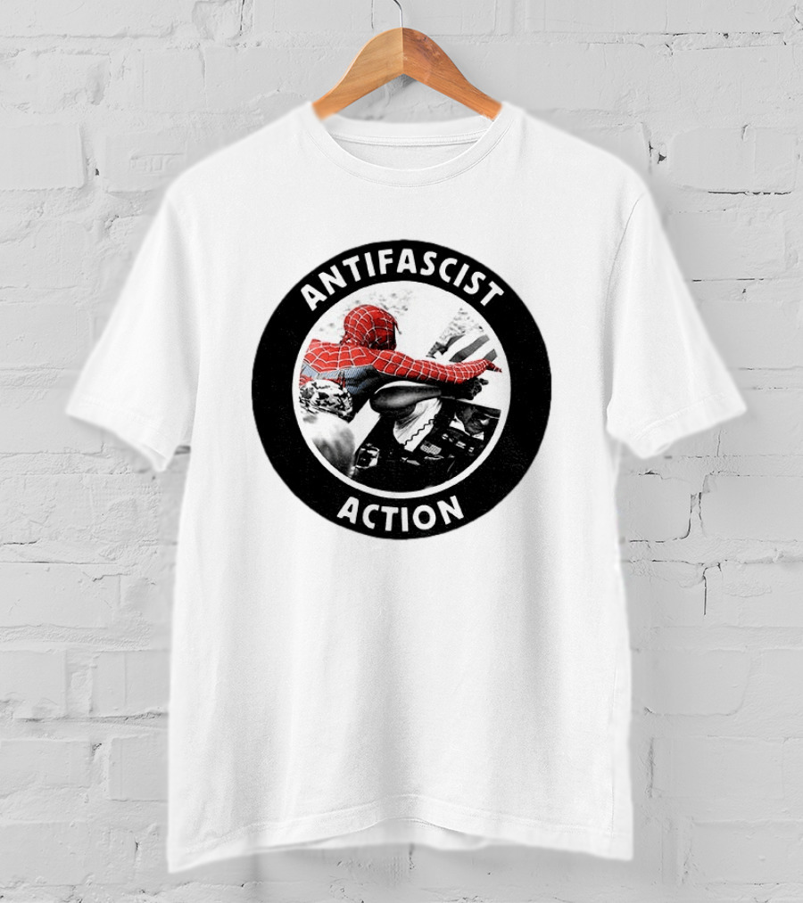 Spider Punk Hobie Brown Spider Man Antifascist Action Good Night White Pride Anti Fascist T-Shirt