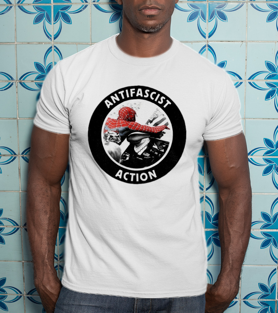 Spider Punk Hobie Brown Spider Man Antifascist Action Good Night White Pride Anti Fascist T-Shirt