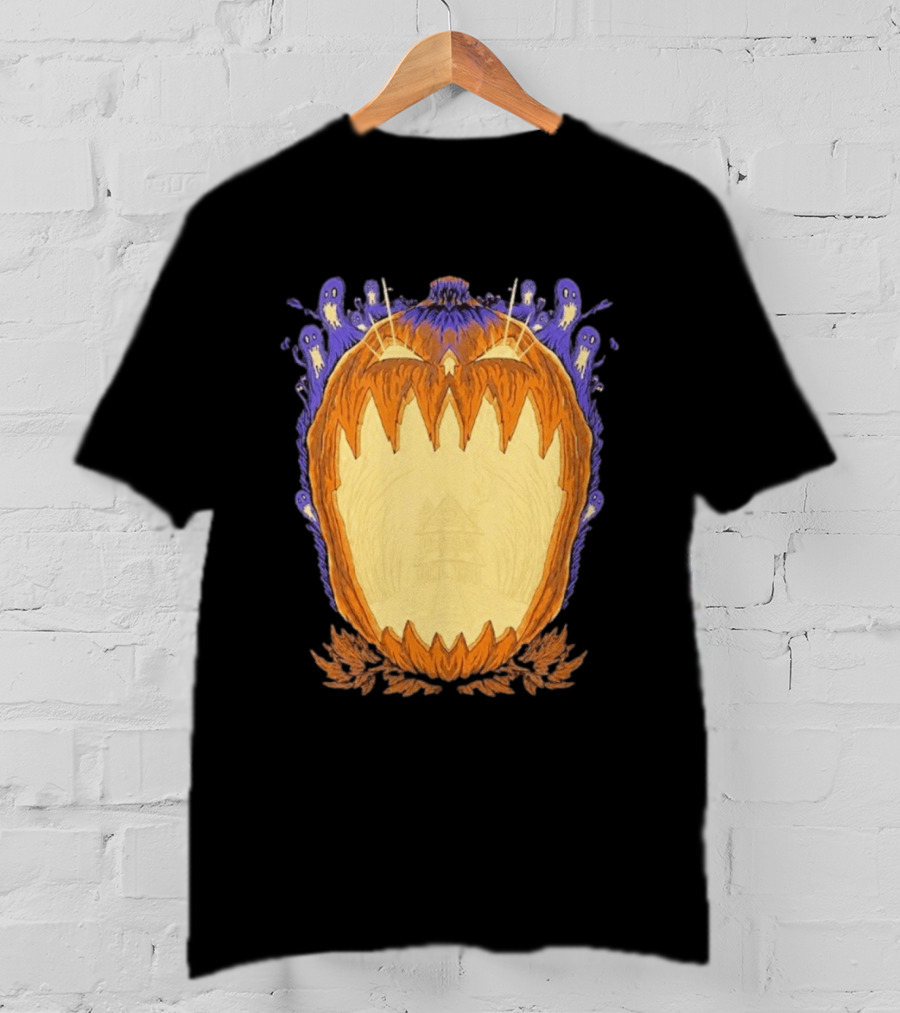 Pumpkin Ghost Haunted House Halloween Spooky Jack O' Lantern T-Shirt