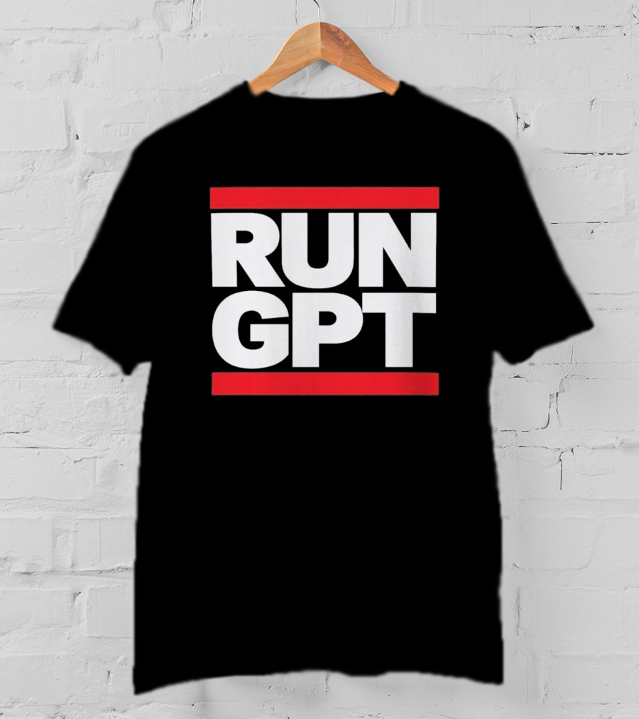 RUN GPT Bold Red White T-Shirt