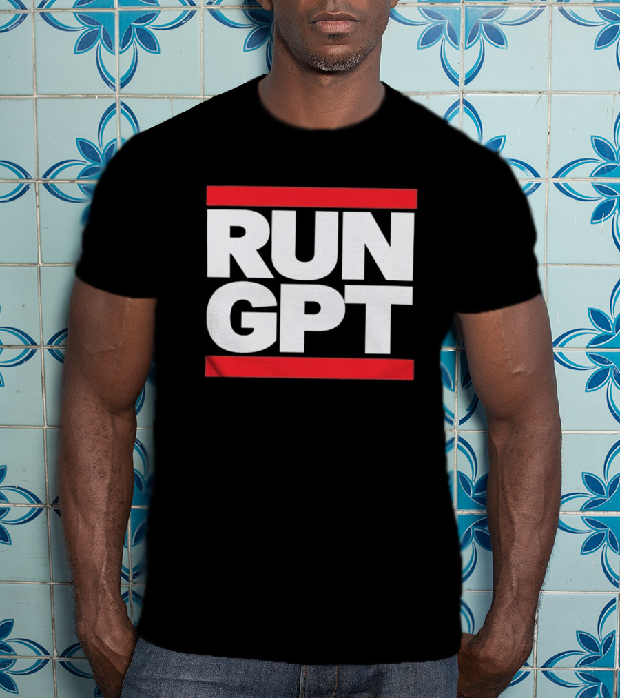 RUN GPT Bold Red White T-Shirt