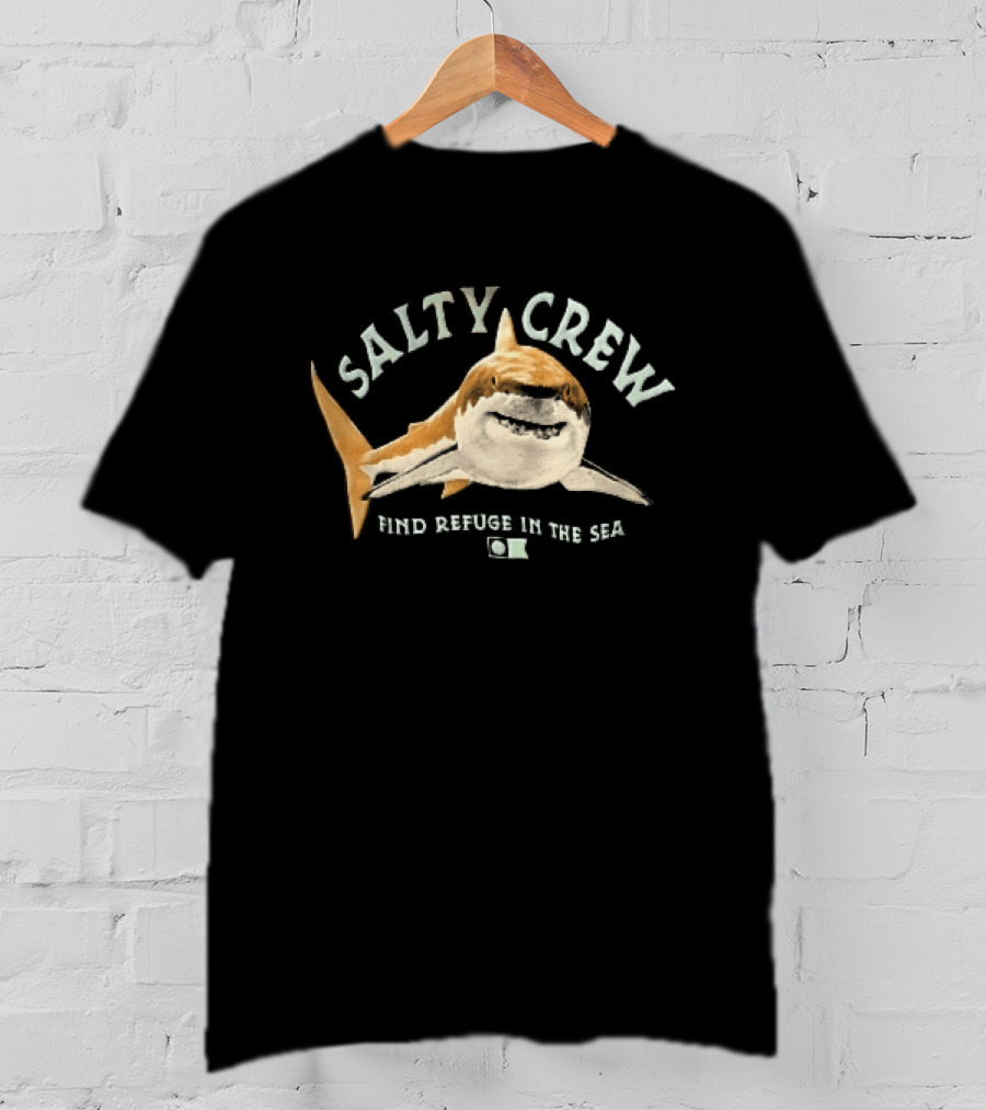 Salty Crew Find Refuge In The Sea Great White Shark T-Shirt