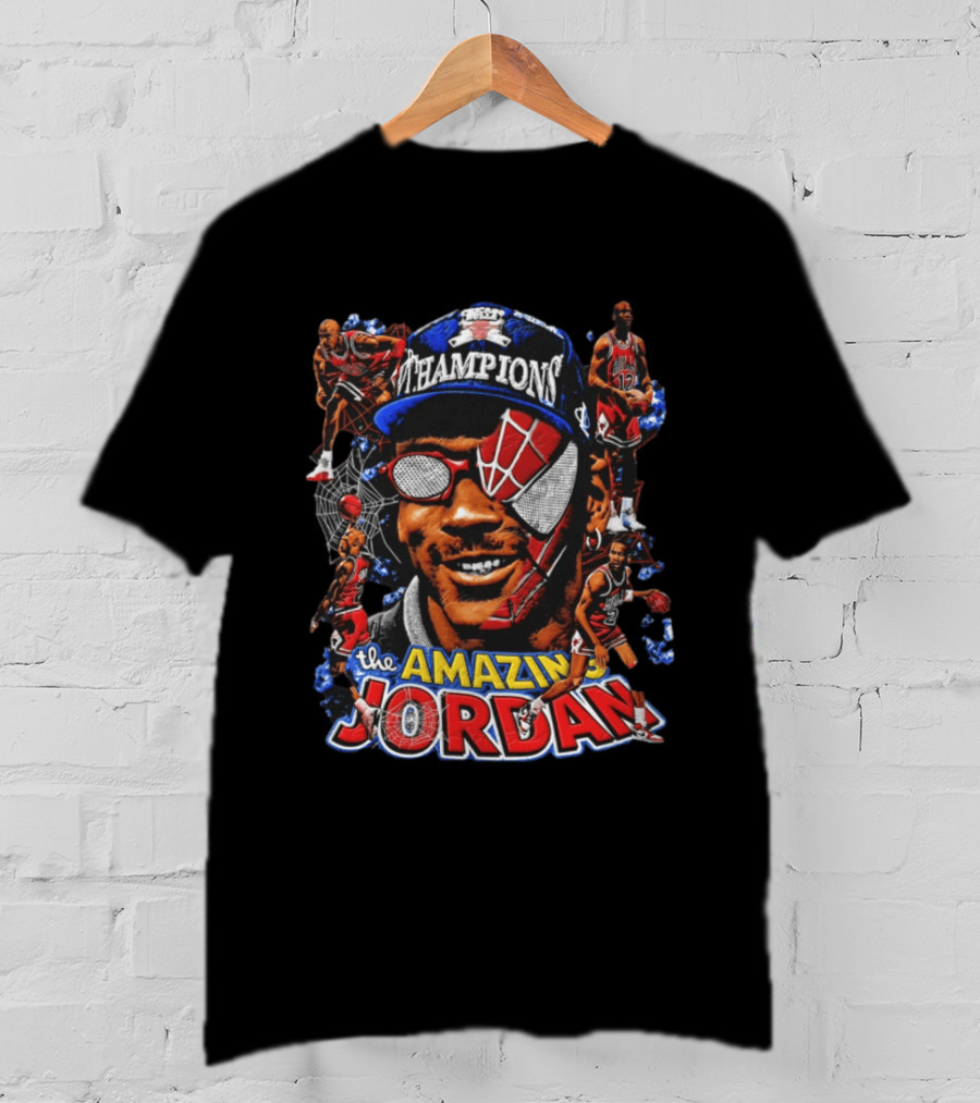 The Amazing Jordan Champions Spider Man Chicago Bulls T-Shirt