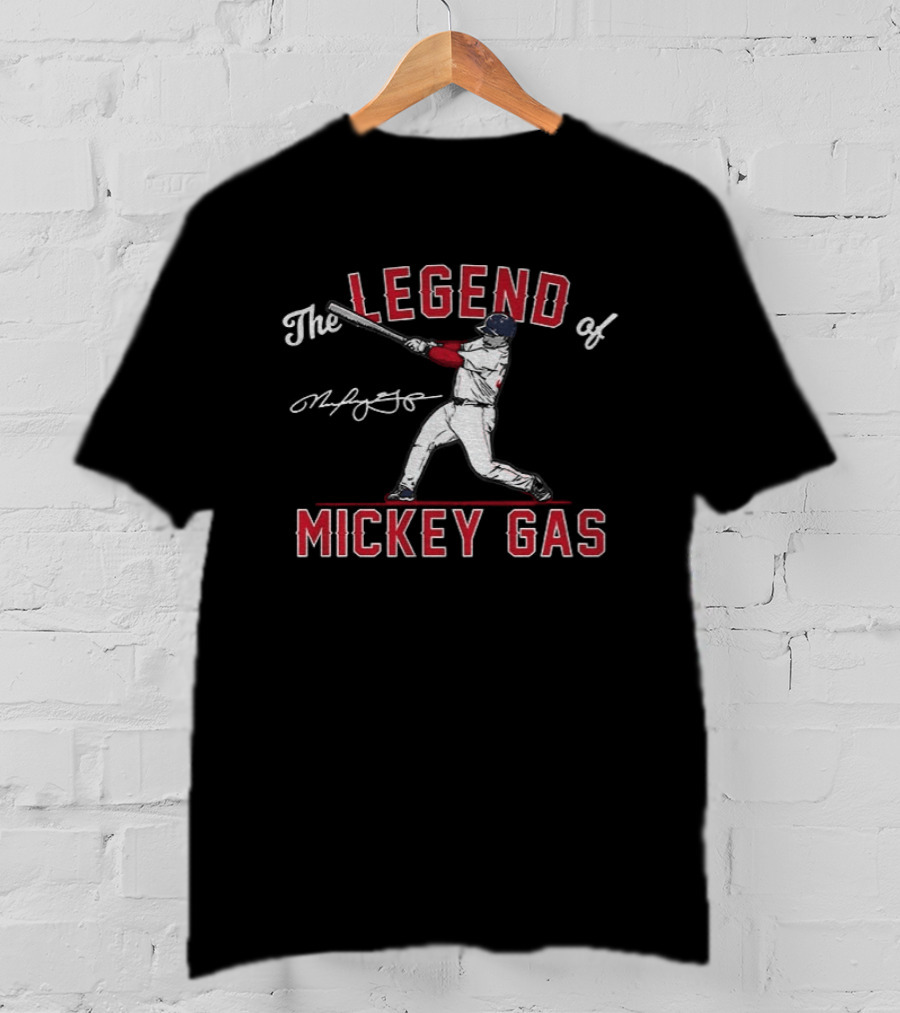 The Legend Of Mickey Gas Boston Baseball Player T-Shirt