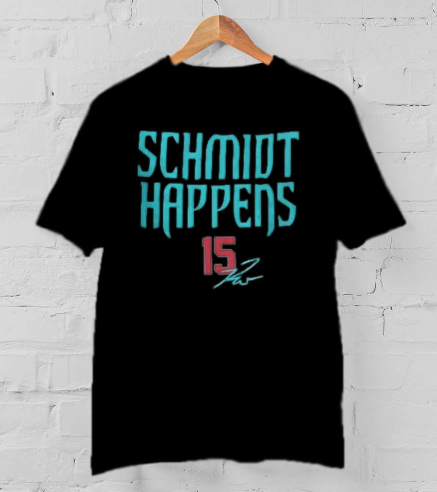 Schmidt Happens 15 Teal Red Signature T-Shirt